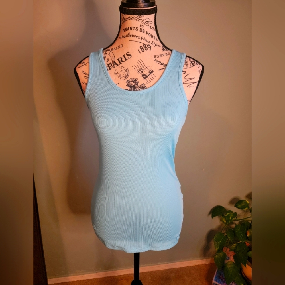 Under Armour Fitted tank in light blue. Small.